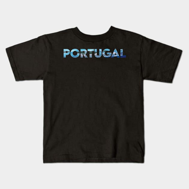 Portugal romantic honeymoon trip gift. Perfect present for mother dad friend him or her Kids T-Shirt by SerenityByAlex